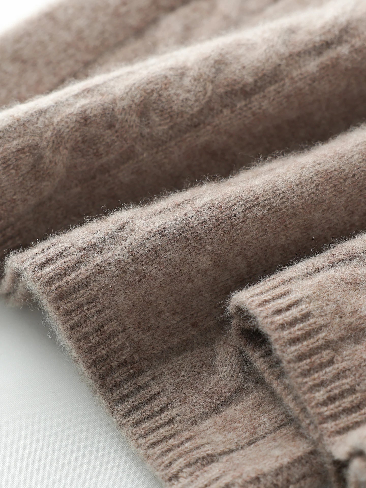 Wool Cable Knit Wide-Leg Trousers